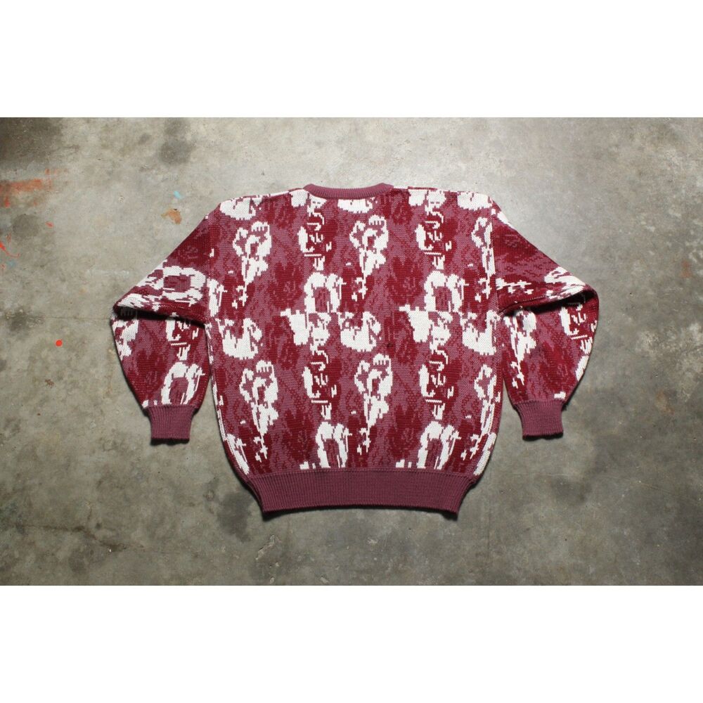 Vintage 90's Chateau Abstract Floral Sweater - Large